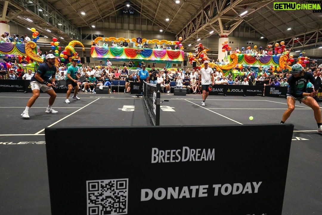 Drew Brees Instagram - Pretty epic doubles match today with John McEnroe, Irina Tereshenko, and Thomas Wilson at the 1st Annual NOLA pickleball festival. Thanks to. @b1_bank for being such an incredible sponsor and partner along with all the volunteers and sponsors. Man we had a good time out there today!!! @breesdreamfoundation #thenola @nolapicklefest