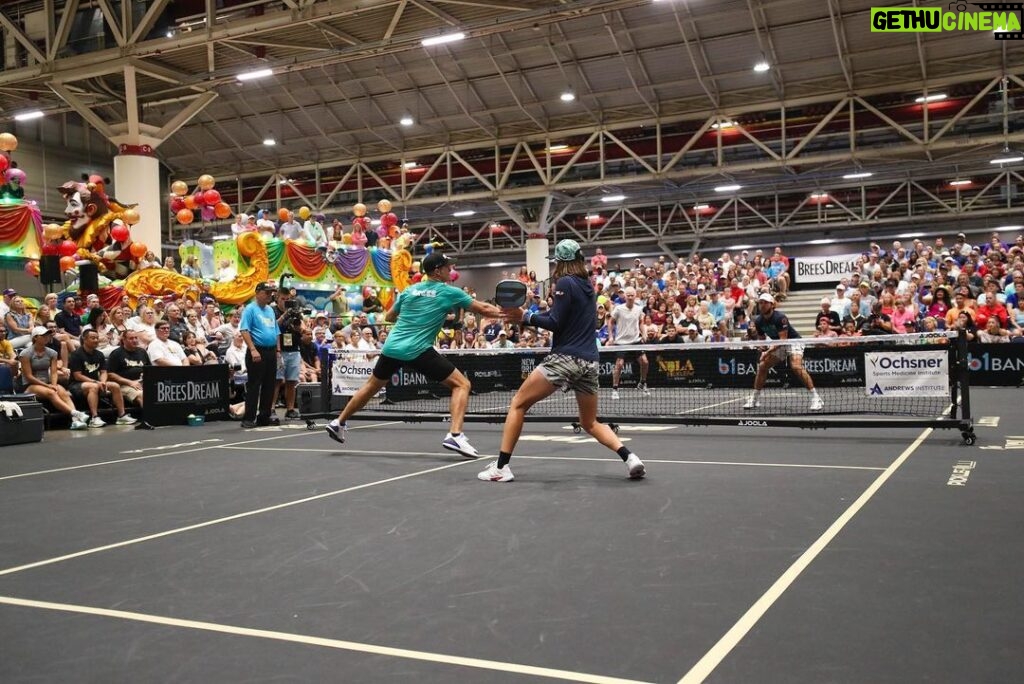 Drew Brees Instagram - Pretty epic doubles match today with John McEnroe, Irina Tereshenko, and Thomas Wilson at the 1st Annual NOLA pickleball festival. Thanks to. @b1_bank for being such an incredible sponsor and partner along with all the volunteers and sponsors. Man we had a good time out there today!!! @breesdreamfoundation #thenola @nolapicklefest