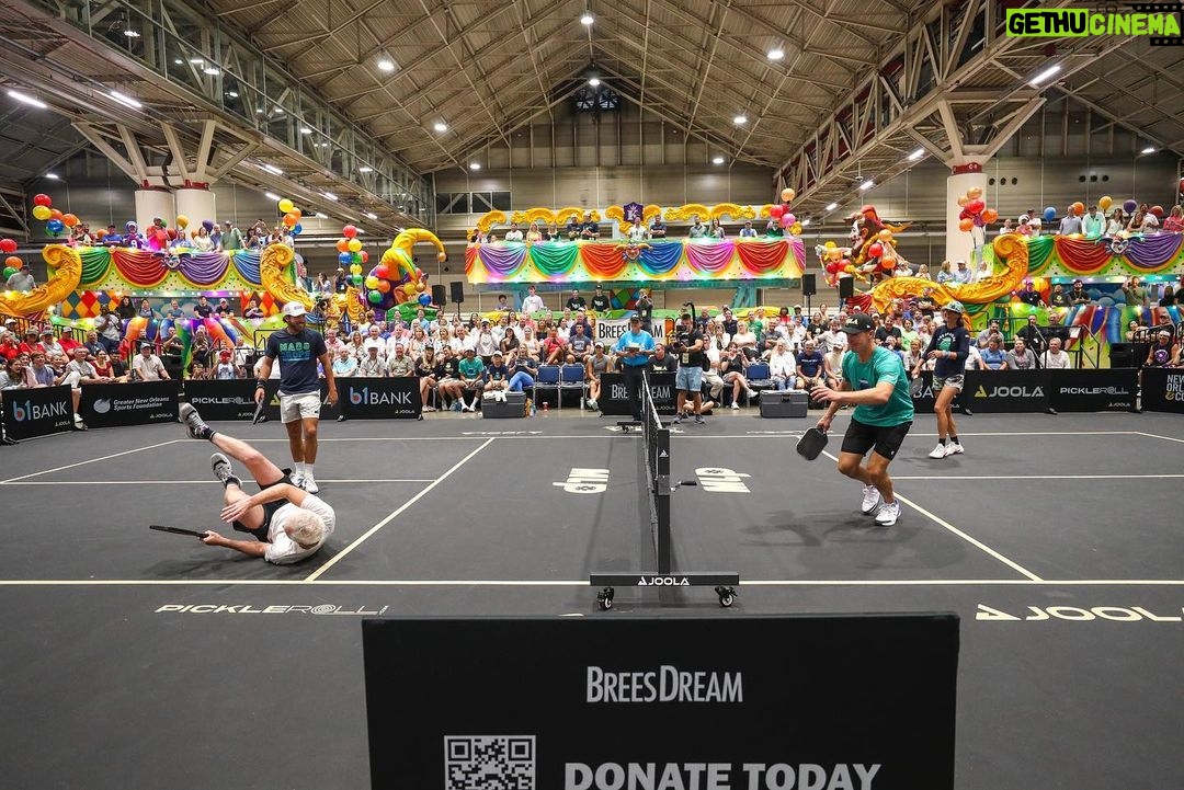 Drew Brees Instagram - Pretty epic doubles match today with John McEnroe, Irina Tereshenko, and Thomas Wilson at the 1st Annual NOLA pickleball festival. Thanks to. @b1_bank for being such an incredible sponsor and partner along with all the volunteers and sponsors. Man we had a good time out there today!!! @breesdreamfoundation #thenola @nolapicklefest