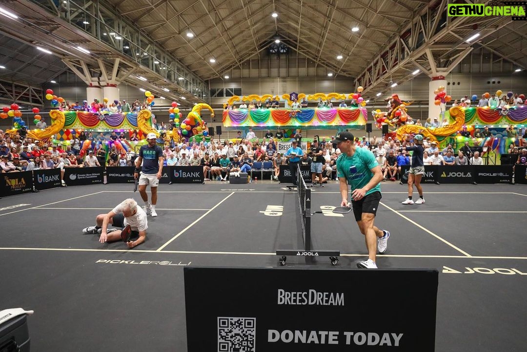 Drew Brees Instagram - Pretty epic doubles match today with John McEnroe, Irina Tereshenko, and Thomas Wilson at the 1st Annual NOLA pickleball festival. Thanks to. @b1_bank for being such an incredible sponsor and partner along with all the volunteers and sponsors. Man we had a good time out there today!!! @breesdreamfoundation #thenola @nolapicklefest