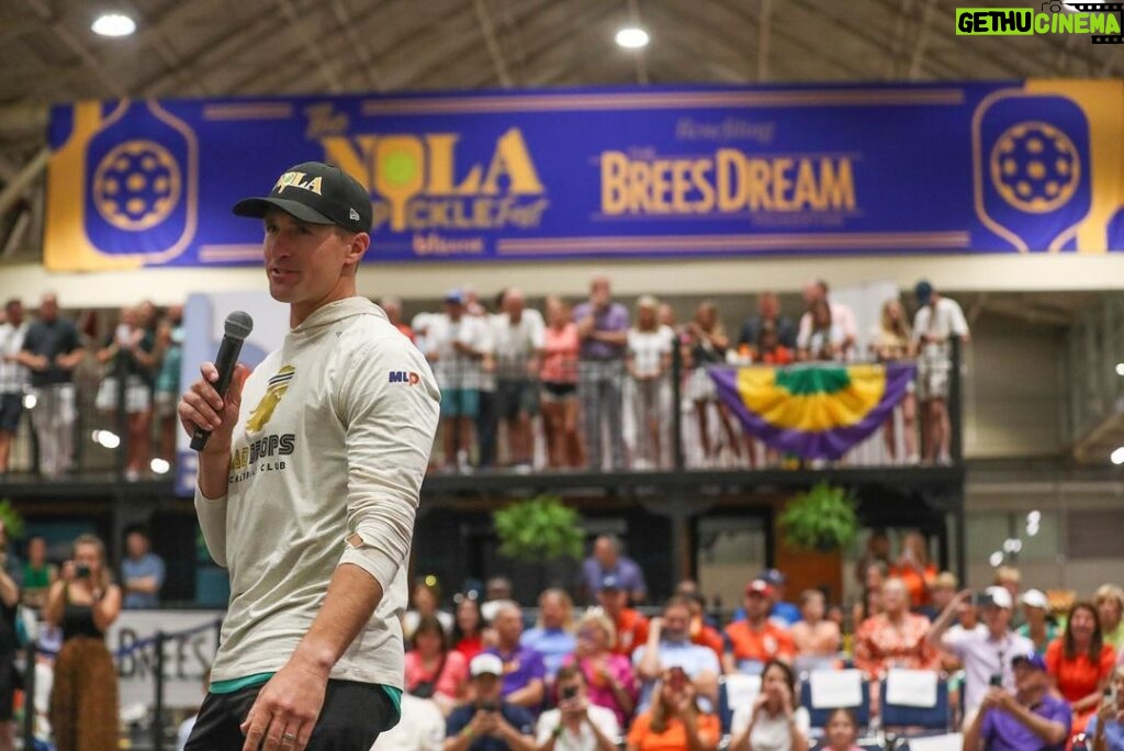 Drew Brees Instagram - What an honor today to play vs John McEnroe in the 1st annual Nola Pickleball Festival right here in New Orleans at the convention center. So many people on hand to watch and enjoy the festivities! This will be a Signature event for the @breesdreamfoundation here for years to come. The amateur Pickleball tournament is still going with Champions being crowned today and tomorrow. #thenola @nolapicklefest