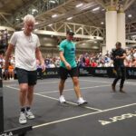 Drew Brees Instagram - What an honor today to play vs John McEnroe in the 1st annual Nola Pickleball Festival right here in New Orleans at the convention center. So many people on hand to watch and enjoy the festivities! This will be a Signature event for the @breesdreamfoundation here for years to come. The amateur Pickleball tournament is still going with Champions being crowned today and tomorrow. #thenola @nolapicklefest