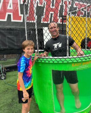 Drew Brees Instagram - Last day of school… Dunk tank! Rylen just couldn’t help herself!