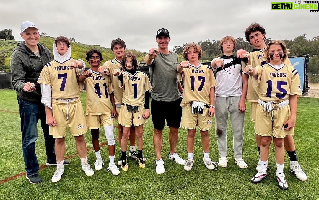 Drew Brees Instagram - Really proud of these boys! @playfna 8th grade 7v7 Gold Division Champions. One game, winner take all last night. A couple of our stud players were out and these boys stepped up…even Bowen played LB as a 6th grader vs the big boys. Lots of teaching moments & life lessons in this game…that’s what it’s all about.