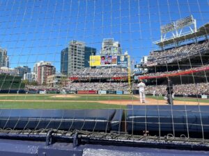Drew Brees Instagram - Swooped in early to school and surprised the kids with Padres game yesterday afternoon! Perfect day for baseball!