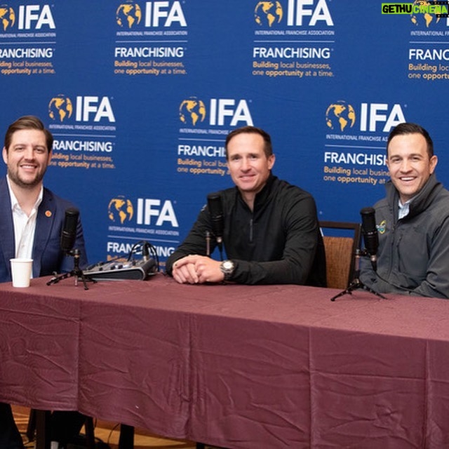Drew Brees Instagram - @drewbrees, NFL icon and multi-unit franchisee, along with our President and CEO @tonyzaccario, were recently interviewed on the Modrn Business Podcast hosted by @ryanthomashicks — a podcast dedicated to exploring lessons from leaders in franchising and franchise tech. Tune in to hear them discuss how franchises like Stretch Zone offer sustainable business options and opportunities to: ✅ Be a business owner ✅ Build a brand ✅ Gain financial freedom ✅ Connect with community Be sure to listen all the way to the end for a shout-out to @garyvee. Drew would still love to get dinner and talk football, NFTs, and wine. Tap the bio link at @stretchzone to listen to the episode released today!