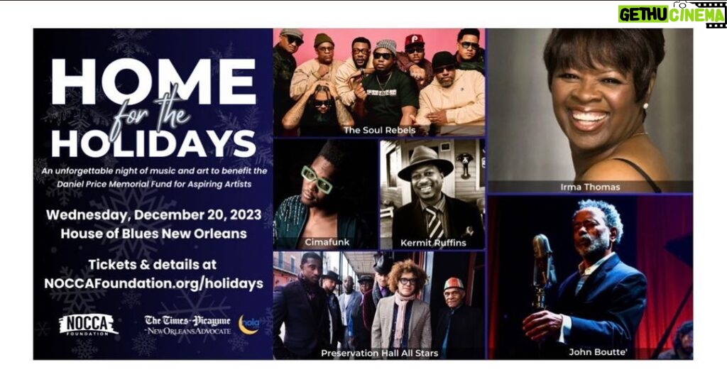 Drew Brees Instagram - One of the best events of the year in New Orleans is tonight at the House of Blues on Decatur Street. Home for the Holidays brings musicians from around New Orleans together to raise money for NOCCA and the Daniel Price memorial scholarship fund! Tickets still available! Go to http://NOCCAFoundation.org/holiday for more info and to buy tickets!
