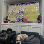 Drew Brees Instagram – Just watchin the game with the dogs and the elves! Happy Sunday!