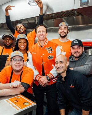 Drew Brees Instagram - Grand Opening today in Metairie for @smalls_sliders was a Huge Success!!! Cars keep sliding thru. We are on track to break the single day record! Love bringing another great business to NOLA!!!!