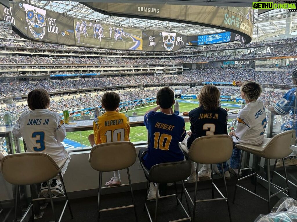 Drew Brees Instagram - Took the boys to the Chargers/Lions game today at Sofi. Gonna be a good one!