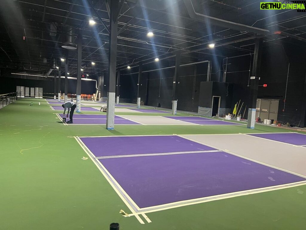 Drew Brees Instagram - We had some extra space in Mobile so what did we do….:-) we built Pickleball courts!! Beautiful indoor facility for the whole community. Opening soon at the Surge Entertainment Center. Fun for the whole family… this facility has everything from arcade, mini golf, Full Swing sports simulators, laser tag, bowling, go carts, Pickleball, restaurant and more! @surge__entertainment