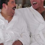 Dwayne Johnson Instagram – Just two dudes relaxing at the spa… @TheRock @IamGuillermo