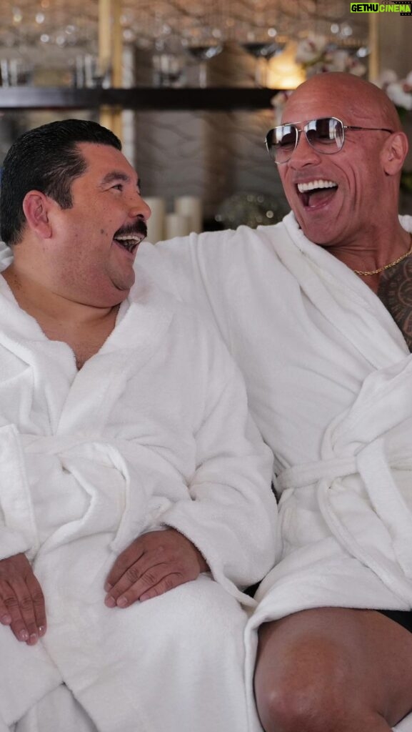 Dwayne Johnson Instagram - Just two dudes relaxing at the spa… @TheRock @IamGuillermo