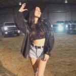 Dylan Conrique Instagram - it turned into one of the coolest scenes in the video!! I dreamedddd of having this performance shot in front of the trucks #newmusic #trucks #cowboys