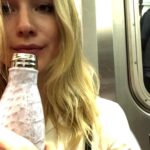 Elizabeth Lail Instagram - I took these awkward subway selfies today to remind you all to grab your reusable water bottles as you walk out the door. Not only will your body thank you, but so will our Earth. 91% of plastic isn’t recycled. By 2050 the ocean is expected to contain more plastic than fish (by weight) @lonelywhale has inspired me to #hydratelike I care about the future of our 🌎 . I want to continue to honor it by making an intentional effort to say no to single use plastic. Who’s with me?