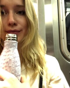 Elizabeth Lail Instagram - I took these awkward subway selfies today to remind you all to grab your reusable water bottles as you walk out the door. Not only will your body thank you, but so will our Earth. 91% of plastic isn’t recycled. By 2050 the ocean is expected to contain more plastic than fish (by weight) @lonelywhale has inspired me to #hydratelike I care about the future of our 🌎 . I want to continue to honor it by making an intentional effort to say no to single use plastic. Who’s with me?