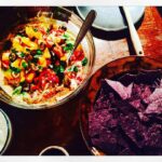 Elizabeth Lail Instagram - Participating in the super bowl by making #minamalistbaker 's Seven layer dip. Yum! Go Falcons! #vegan
