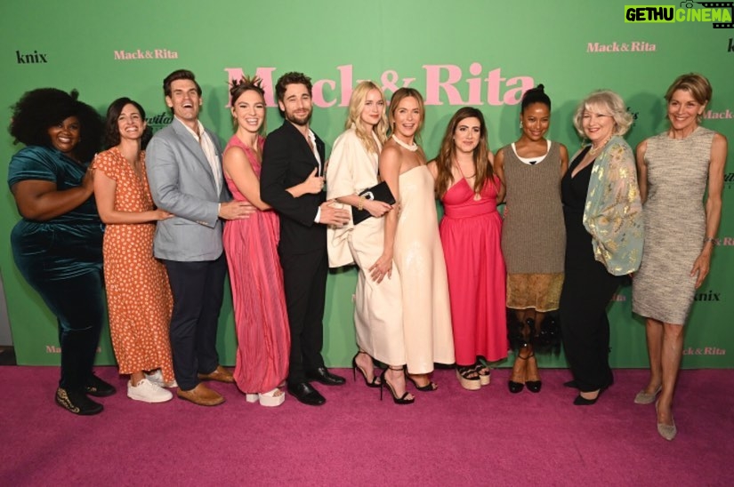 Elizabeth Lail Instagram - What a night celebrating the premiere of Mack and Rita 🌸 so grateful for everyone involved in this film. In theaters this weekend!