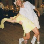 Emily Bett Rickards Instagram - Cheers to the @catherineregehr dress of my dreams who instantly became my favourite dance partner of all time. I miss you already sweet yellow, till we dance again. Oh and to @rihowlett who ain’t so bad either 🤤