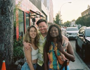 Emily Bett Rickards Instagram - I’ve been in three major US cities in the past two weeks and upon landing I have gotten emotional each time. I’ve wept, I’ve smiled, I’ve skipped. In Detroit there was a rainbow pride flag that greeted me on my way to baggage claim. In Louisville the rainbow was not only on the streets but in every restaurant and store. This past weekend in Philly my friend @coltonlhaynes literary masterpiece Miss Memory Lane was front and centre at the “buy before you fly” section. I have to say I am surprised. HAPPILY surprised! I grew up with strong LGBTQ+ role models in my family and supportive parents but in the past I’ve been told to be “cautious” about my queerness that it could “limit the parts” I might get to play and even a few weeks ago someone close to me was worried the US consulate would ask me about my sexuality and that it might hinder my ability to work in the states. It took me awhile to find myself as part of the Q in the acronym of love and I constantly wonder what it would have been like to have gotten to this knowledge earlier in life. My friend @emrellz and I talk about this ad nauseam but we always end up in the same place - grateful for who we are, who we have become, and immensity grateful for those that helped the rainbow get into the airport, the restaurant and the bookstore. I am also beyond grateful for the friends that have guided me toward being me (two pictured here who I miss the most in this moment), the unwavering patience of my parter and the LGBTQ+ community that without fail is the best this world has to offer. xoxo queer baby 🏳️‍🌈