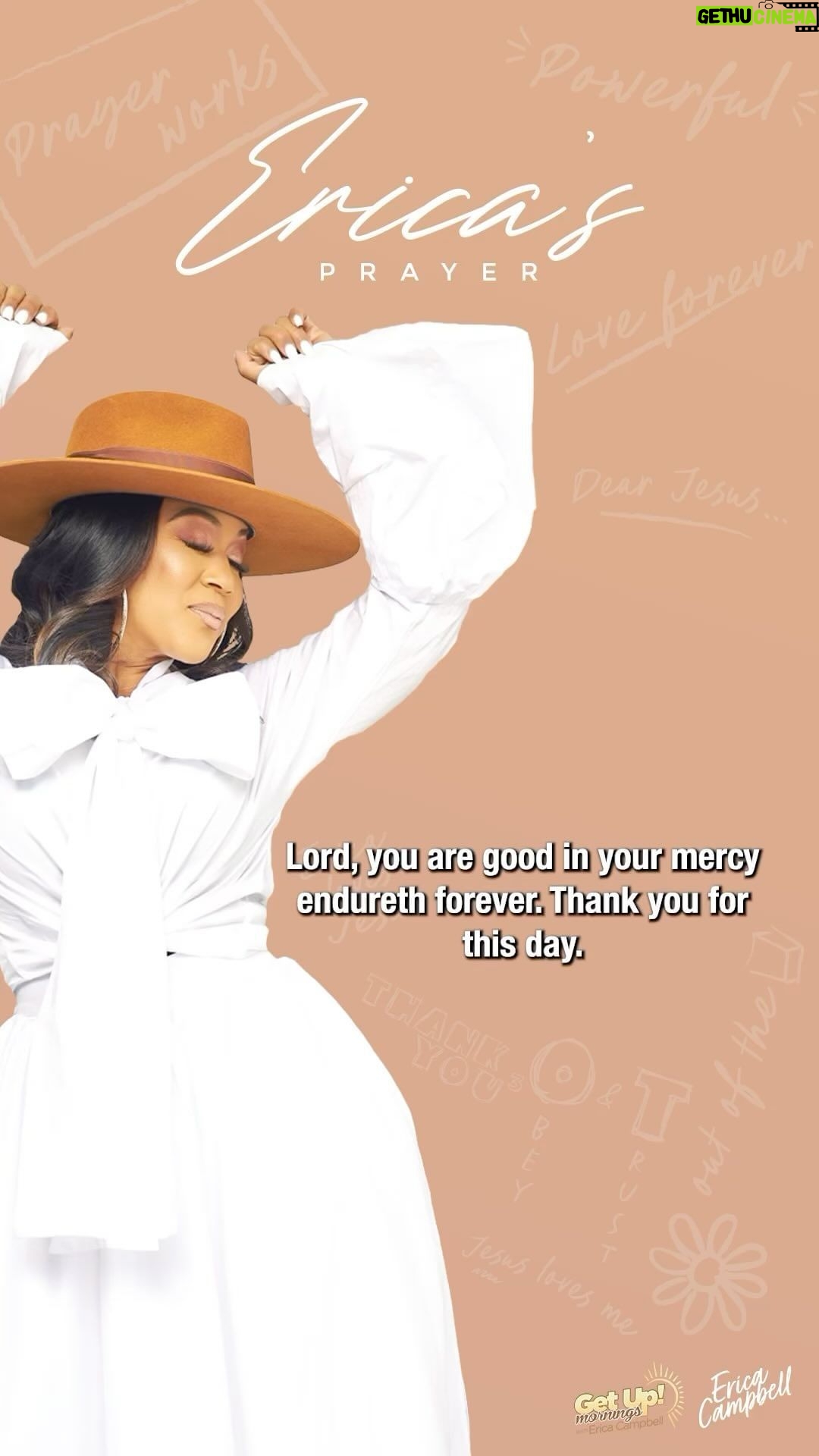 Erica Campbell Instagram - Thank you, Lord Jesus, for filling us and fueling us with everything we need to be everything we need. I thank you that we’re more than conquerors. I thank you that we can do all things through Christ as your word says. #EricaCampbell #EricasPrayer #GetUpErica