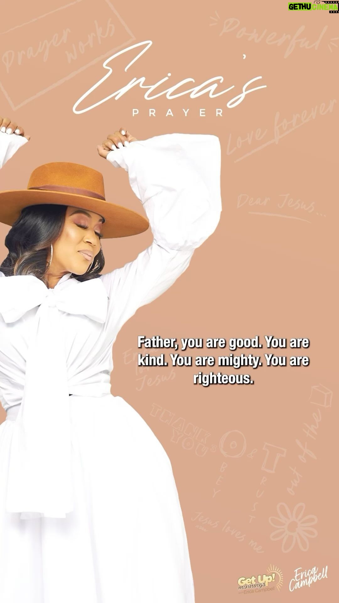Erica Campbell Instagram - Thank you for never throwing us away. God, thank you for forgiving us, God, when we doubt and we’re disobedient and we don’t seek you and we don’t trust you. #EricaCampbell #EricsPryaer #GetUpErica