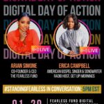 Erica Campbell Instagram - Catch me #StandingFearless live on Instagram this Monday with @fearless.fund Co-founder and CEO @ariansimone! For Digital Day of Action, we’ll be discussing what’s at stake in their upcoming court case, shaping the future of diversity, equity, and inclusion. Digital Day of Action is a digital marathon of live conversations. Thought leaders and respected influencers from various fields will join Fearless Fund Co-founder and CEO Arian Simone to discuss the importance of #StandingFearless with the Fearless Ecosystem ahead of their historic court case on Wednesday, January 31st.  #EricaCampbell #ArianSimone #StandingFearless