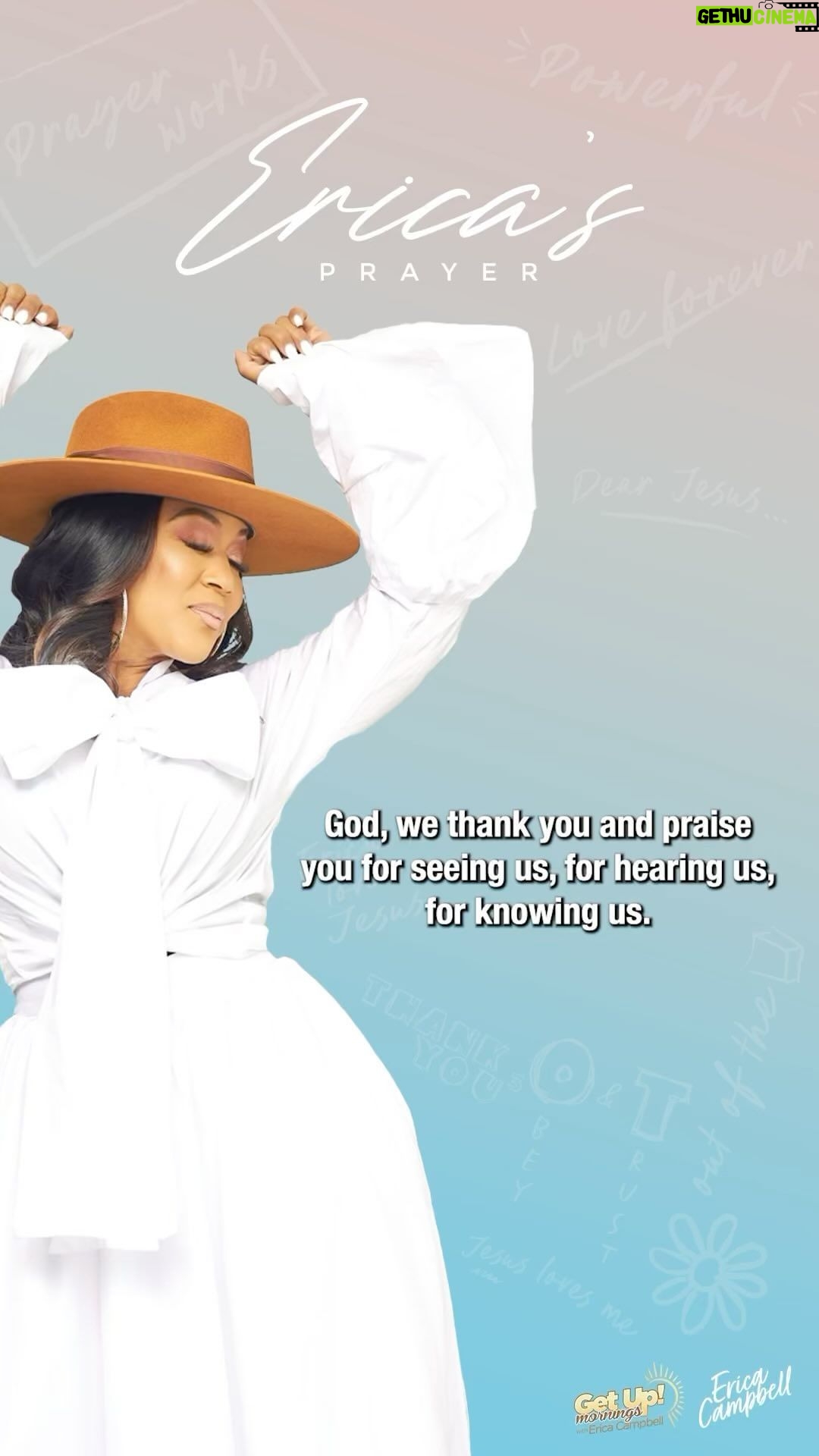 Erica Campbell Instagram - Thank you for always supplying the need according to your riches and glory. Help us to see it, Father, because sometimes we are blinded by what’s going on that we don’t recognize, you’ve been good the whole time. #EricaCampbell #EricasPrayer #GetUpErica