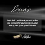 Erica Campbell Instagram - We seek to love you more, to spend more time in your presence. Speak God. Speak loud and clear. Guide us. Direct us, God. Give us a deeper desire to be more like you and less like us in Jesus’ name. #EricaCampbell #EricasPrayer #GetUpErica