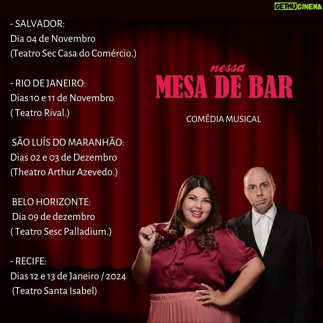 Fabiana Karla Instagram - Alô Salvador! 👋 Estamos chegando para estrear essa turnê incrivel! 🤩 Quem vou ver por laa? 👀 Garanta seu ingresso no link da bio! 🎫 . . . #nessamesadebar #turnênacional #comédiamusical