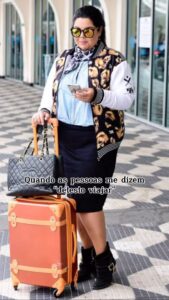 Fabiana Karla Instagram - Eu “tristemente” discordando! hahaha 🤭 Então ta!! 😂🤩 Quem mais ama viajar? ✈️ . . #viajar #memes #trend #segundou