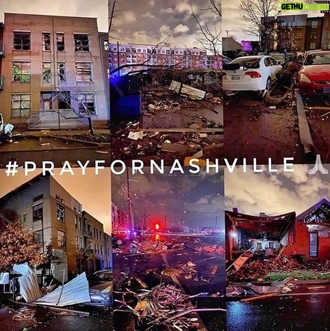 Faith Hill Instagram - We are heartbroken and our prayers are with those who were affected by the tornado last night. Nashville is a great community of people that always rise to the occasion and lend a helping hand to their neighbors - and this time is no different. We are #NashvilleStrong.
