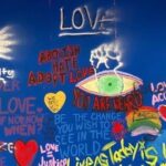 Faith Hill Instagram - #Repost from my daughter Audrey: Amazing people taking action through a loud silence that is art. Love is powerful. Art is powerful. Love in Art is unstoppable. Everything counts. Every act of BLM, no matter what the size, aids in the progression of liberation. We are in this together, going in the same direction. Our individual actions and our words will bring some change, but it is our togetherness that is the most powerful 💟☮️ #blacklivesmatter #weareinthistogether Downtown Dallas