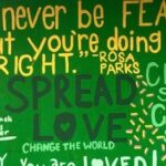 Faith Hill Instagram - #Repost from my daughter Audrey: Amazing people taking action through a loud silence that is art. Love is powerful. Art is powerful. Love in Art is unstoppable. Everything counts. Every act of BLM, no matter what the size, aids in the progression of liberation. We are in this together, going in the same direction. Our individual actions and our words will bring some change, but it is our togetherness that is the most powerful 💟☮️ #blacklivesmatter #weareinthistogether Downtown Dallas