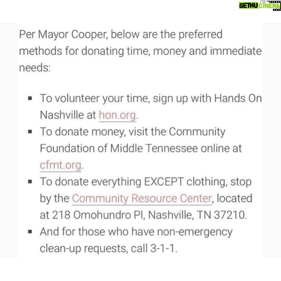 Faith Hill Instagram - We are heartbroken and our prayers are with those who were affected by the tornado last night. Nashville is a great community of people that always rise to the occasion and lend a helping hand to their neighbors - and this time is no different. We are #NashvilleStrong.
