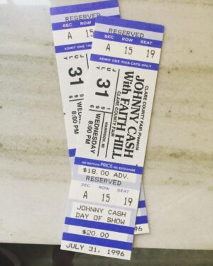 Faith Hill Instagram - Found these while doing some house cleaning. I remember this show. Everything about it is still so vivid to me. What a dream!! Opening for the legendary Johnny Cash back in 1996. I remember this like it was yesterday! #FBF