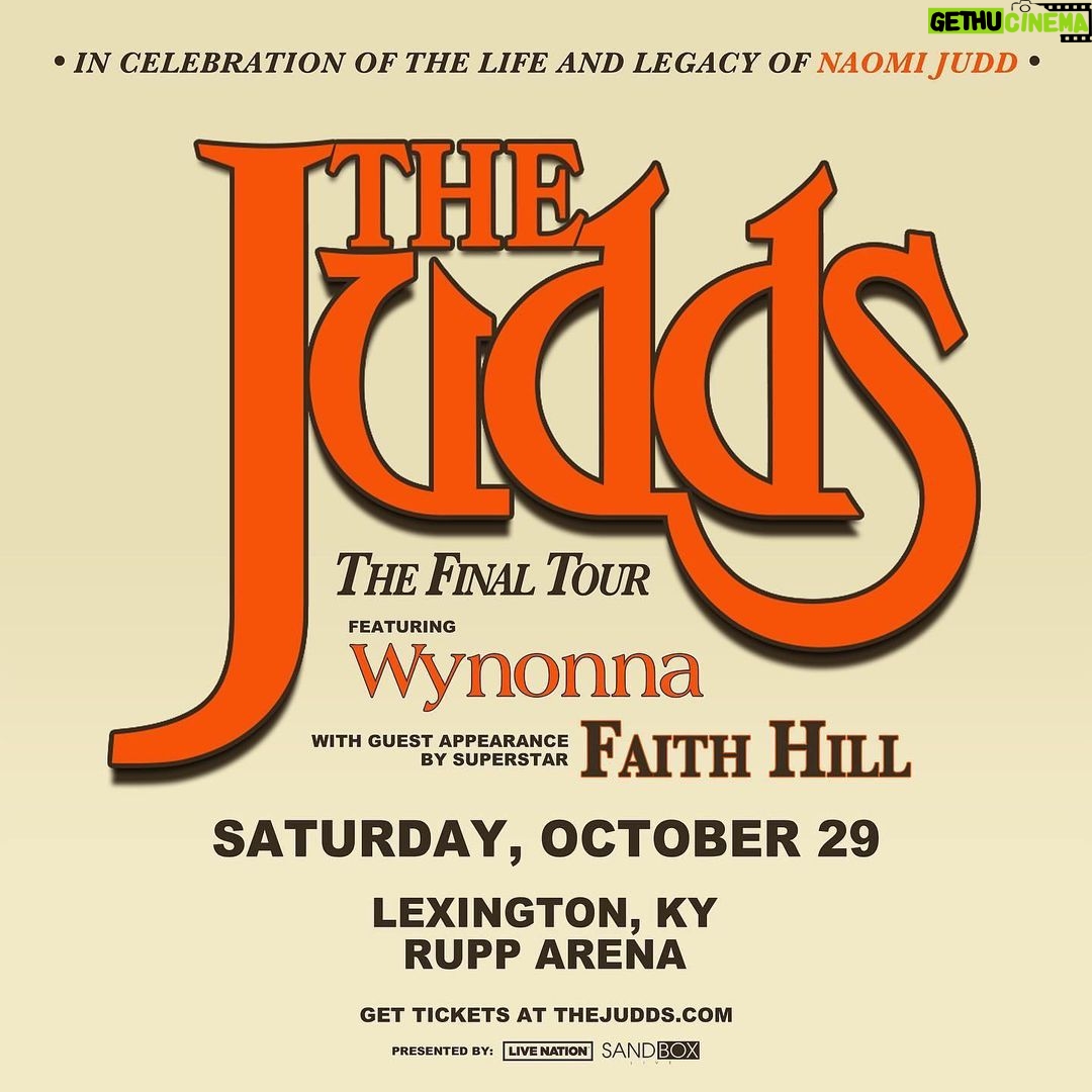 Faith Hill Instagram - I’m so honored to join Wynonna on stage for this celebration of her and Naomi’s incredible legacy. It’s going to be an unforgettable night!!!
