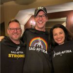 Fran Drescher Instagram - #sagaftraSTRONG. BACKSTAGE WITH THE BRILLIANT @seanhayes after seeing his Tony winning performance in Goodnight Oscar! Skip the movie and go to the theater instead!