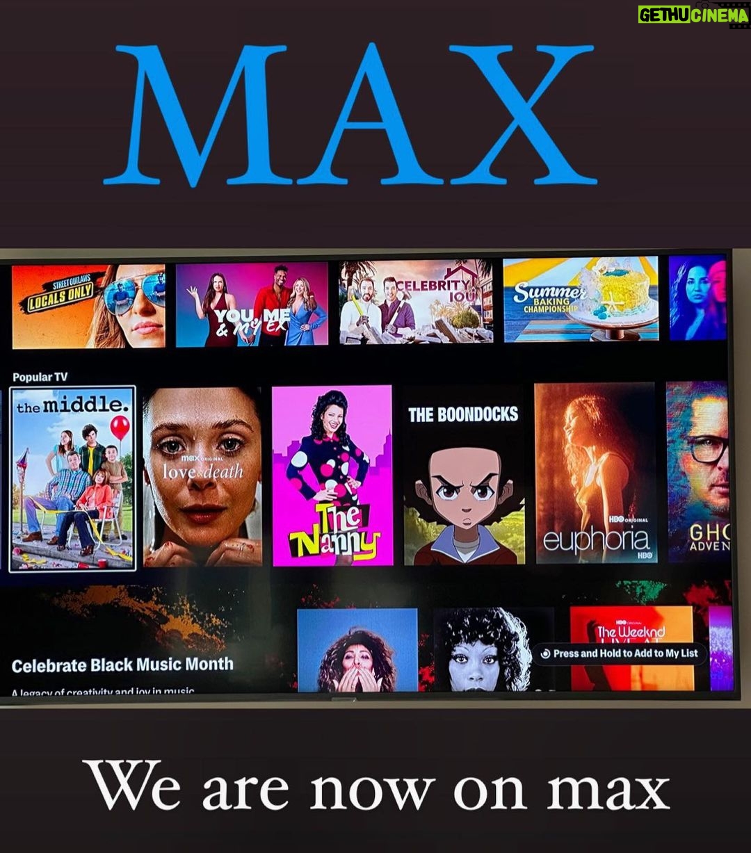 Fran Drescher Instagram - New name, same great shows! GO! @streamonmax