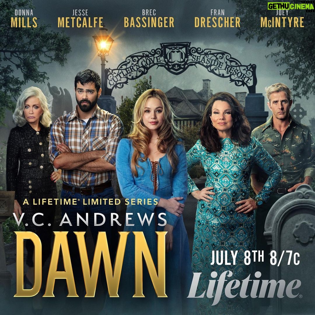 Fran Drescher Instagram - If you loved #FlowersinTheAttic, you are not going to want to miss the epic family drama in the new four-part limited series #VCAndrewsDawn, premiering Saturday July 8th at 8/7c, only on @lifetimetv. I can’t wait for you to see this one!