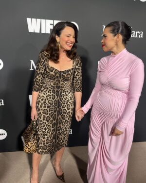 Fran Drescher Instagram - Last night w honoree @americaferrera and @sagaftra neg com leaders @msjoelyfisher @francesfisher @thekevine  gr8 2b out celebrating @womeninfilmla