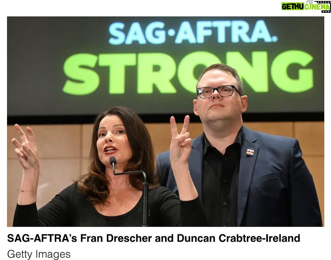 Fran Drescher Instagram - Dear sag-aftra members, YOU had the most diverse group of neg comm members repping all careers of contract equally, the finest negotiating staff, the most AI learned legislative affairs person, the most respected outside union legal team ALL vetting this contract for YOU! I would bet their know how and commitment to YOU over anyone else and be in trust that YOU can sleep nights knowing THEY ALL HAVE YOUR BACKS! SAG-AFTRA Listen to podcast portion. https://deadline.com/2023/11/fran-drescher-meredith-stiehm-hollywood-strikes-1235637284/