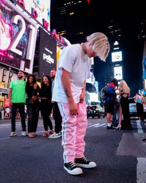 Gavin Magnus Instagram - Fashion week was a success 😵‍💫 Comment what brands you see me wearin 🩸Double Tap the background city lights✔️