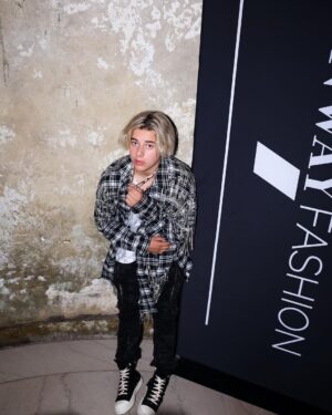 Gavin Magnus Instagram - Fashion week was a success 😵‍💫 Comment what brands you see me wearin 🩸Double Tap the background city lights✔️
