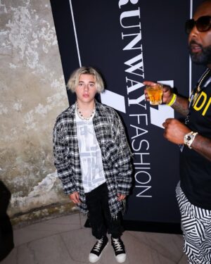 Gavin Magnus Instagram - Fashion week was a success 😵‍💫 Comment what brands you see me wearin 🩸Double Tap the background city lights✔️