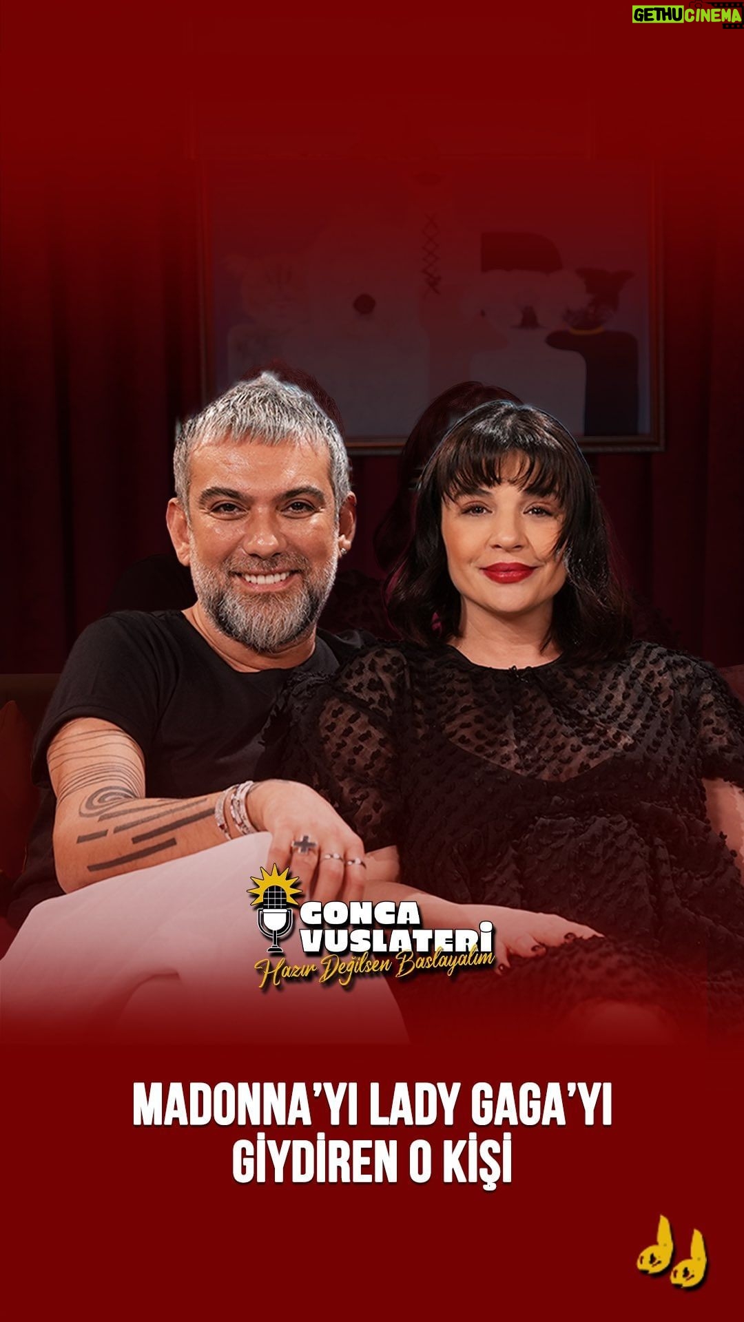 Gonca Vuslateri Instagram - Madonna’yı Lady Gaga’yı giydiren o kişi… Hazır Değilsen Başlayalım Hakan Akkaya bölümüyle YouTube kanalımızda yayında! #goncavuslateri #hakanakkaya #hazırdeğilsenbaşlayalım Abone olmayı unutma a ceylan gözlü izleyici🐣🫶🏼😎🙆🏻♀️