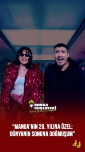 Gonca Vuslateri Instagram - O zaman dans! 🕺🏻 Manga’nın 20. yılına özel: Dünyanın Sonuna Doğmuşum Hazır Değilsen Başlayalım Manga bölümüyle YouTube kanalımızda yayında! #goncavuslateri #manga #fermanakgül #özgürcanöney #hazırdeğilsenbaşlayalım Video: @ahmed_nadhim__ 🤟🏿
