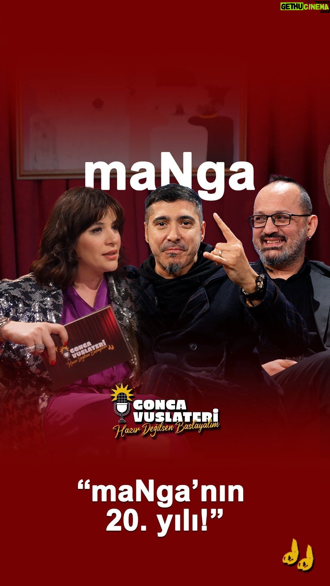 Gonca Vuslateri Instagram - MANGAAA!!!!! 👑👑👑💫💫💫💫🕺🏻🕺🏻🕺🏻🕺🏻 Herkese merhaba, Hazır Değilsen Başlayalım’a hepiniz hoş geldiniz✨ Gerçekten hiç ama hiç hazır olmayan konuklarımda bugün 20. Yıllarını kutlayan büyük bir efsane olan MaNga’dan Ferman Akgül ve Özgür Can Öney👏🏻 Ferman ve Özgür ile neler yaptık; tabii ki bu büyük efsane MaNga’nın 20. yılından, heyecandan nefesimizi tuttuğumuz Eurovision gecesinden, MTV ödülünden, bütün bu MaNga sürecinden ve arkaplandan konuştuk da konuştuk🎙️Biz çok koyu sohbetlere girdik.👀 Çayınız kahveniz hazırsa start’a basabilirsiniz.☕ İyi seyirler! ABONE OLMAYI UNUTMA! Link bio’da!