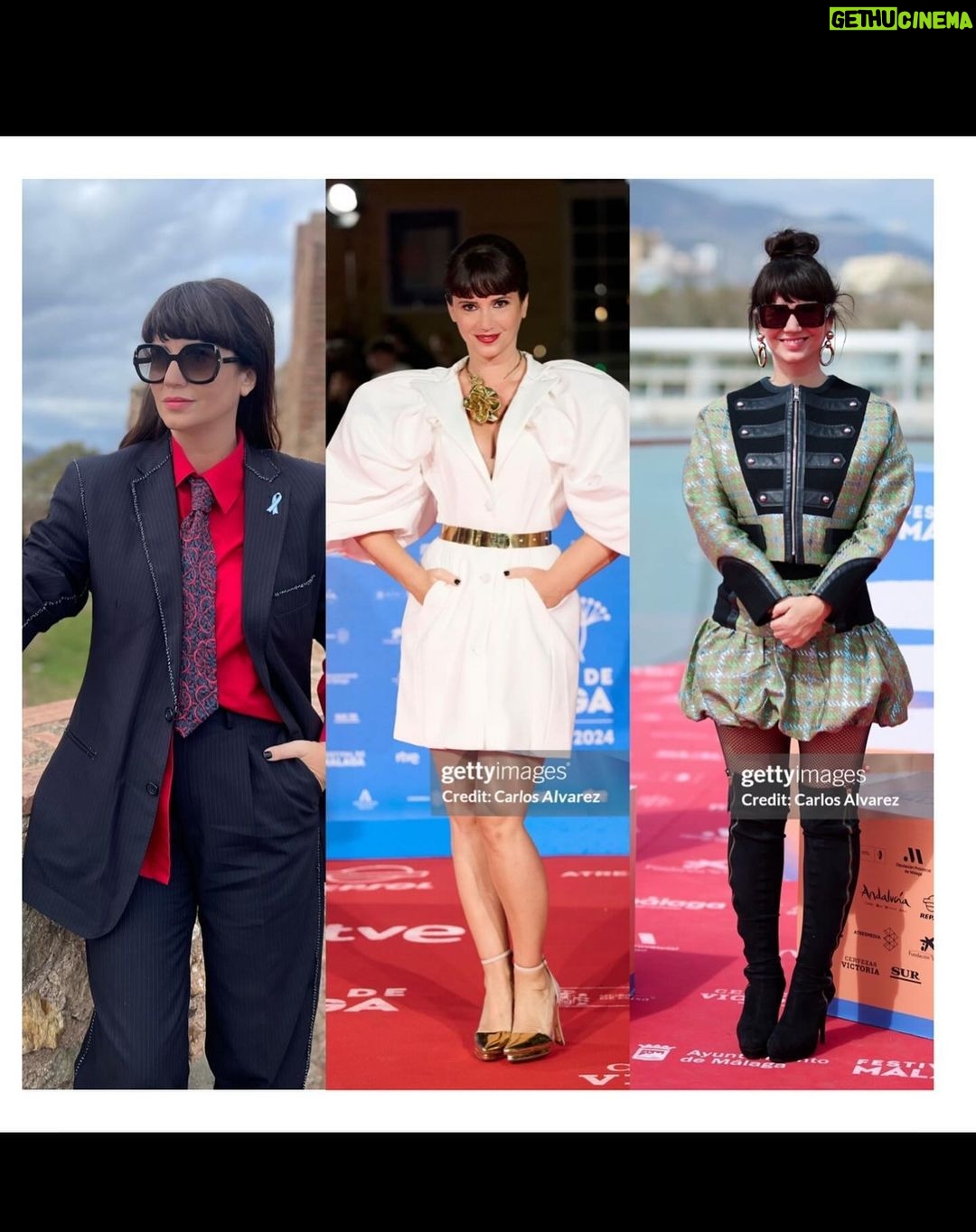 Griselda Siciliani Instagram - Festival de Málaga . @festivalmalaga Estilismo @rominagiangreco para @rfgstylecoaching Conjunto sastrero recuperado bordado a mano con detalle de escarapela + camisa realizada con descarte textil reciclado + corbata vintage bordada a mano @haeder.club ♻️ / zapatos @eduardolazarooficial / clutch @soyodraz . Pedimos disculpas por el momento en el que con @joacofurriel nos autopercibimos bailaores flamencos 🙏🏻💃🏻 Málaga, Andalucia, España