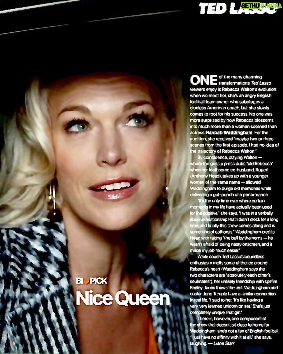 Hannah Waddingham Instagram - Latest Emmy Magazine article for @tedlasso. Bit grownup innit!?! ☺️ Season 2 airs July 23rd. @appletv #emmymagazine